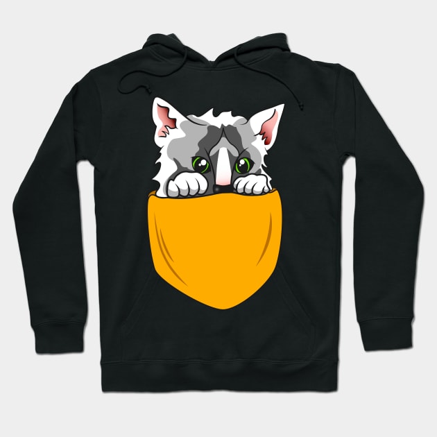 Cute Pocket Cat Kitty funny Chest Bag Hoodie by Foxxy Merch